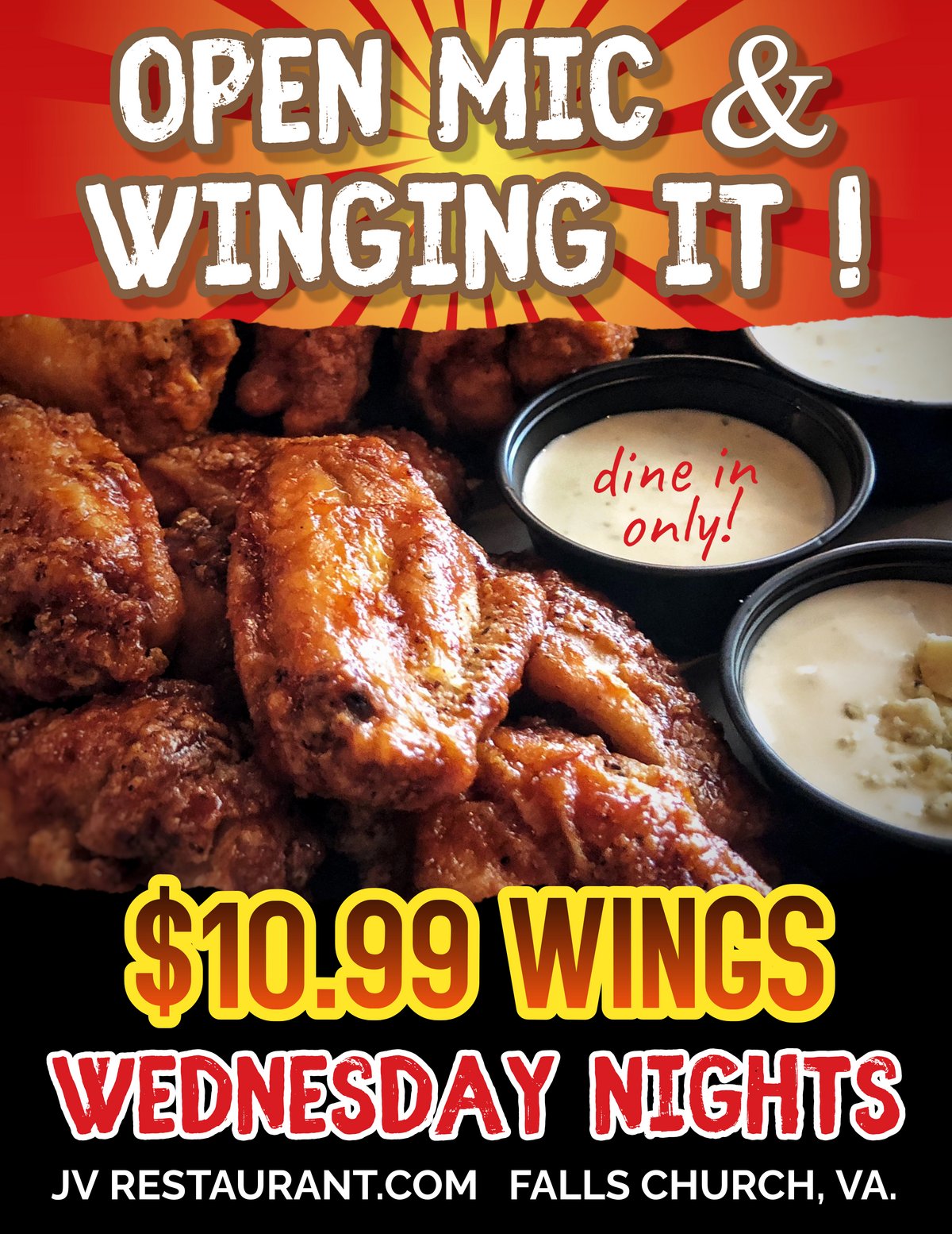 NEW!!! OPEN MIC AND WINGING IT!!! JVs Restaurant